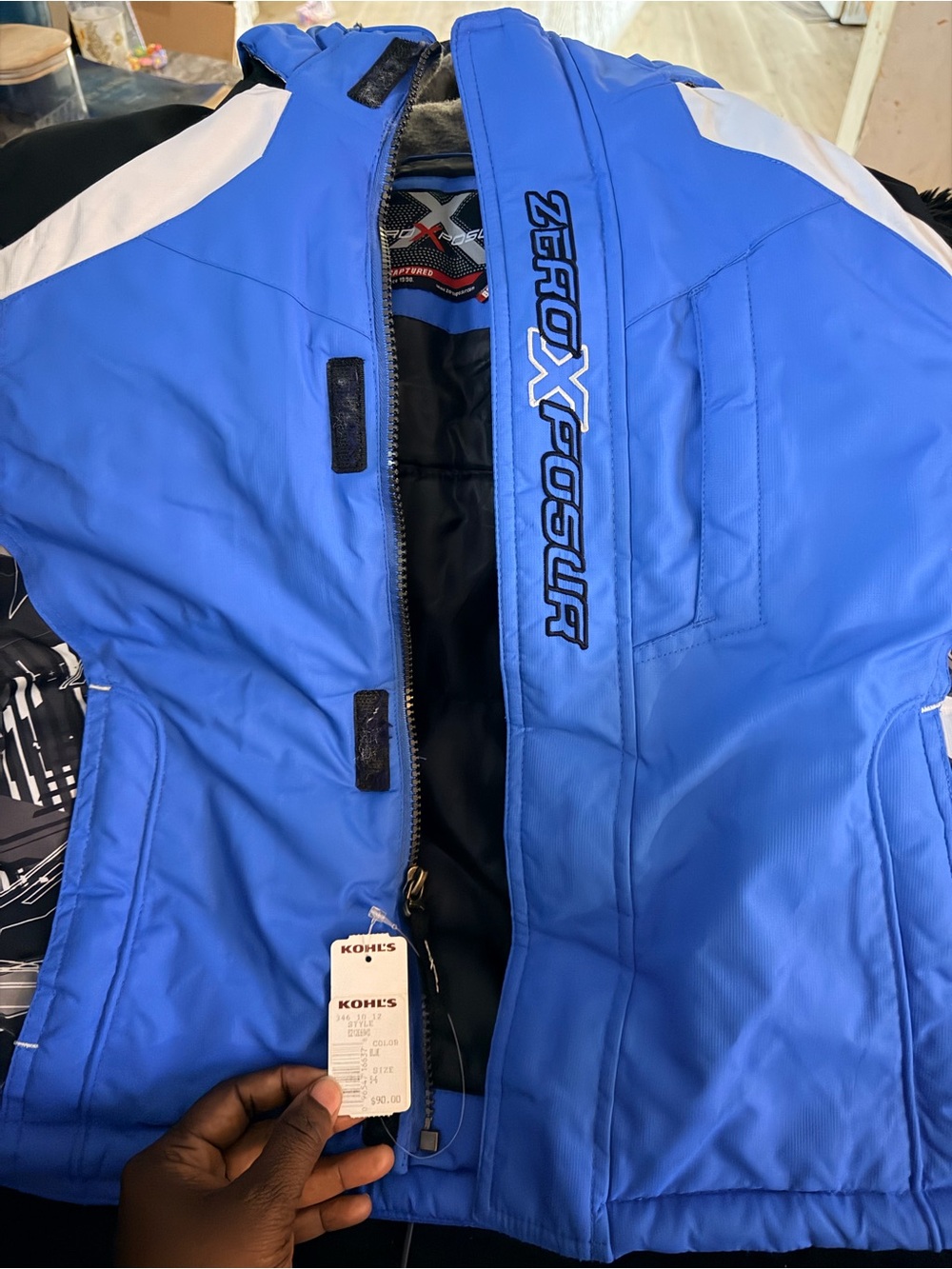 ZeroXposur Bright Blue Ski Jacket with White Panels